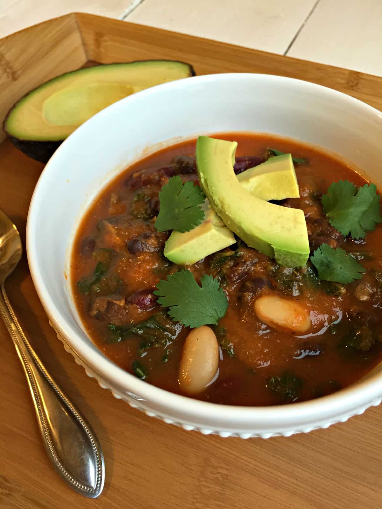 Hearty Vegan Chipotle Triple Bean Soup