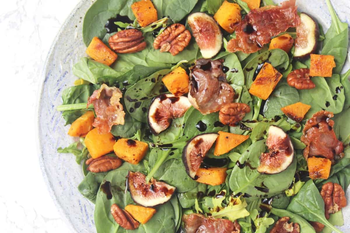 Crispy Prosciutto, Fig, & Butternut Squash Salad