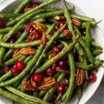 These super easy Paleo Holiday Green Beans come together in less than 10 minutes and make the perfect side to your main course - paleo, vegan, and Whole30 approved too! - Eat the Gains