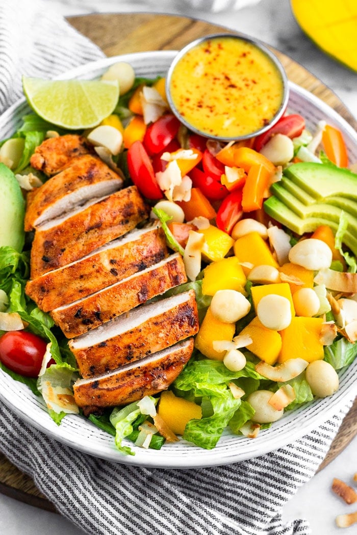 High protein salad recipe with greens,